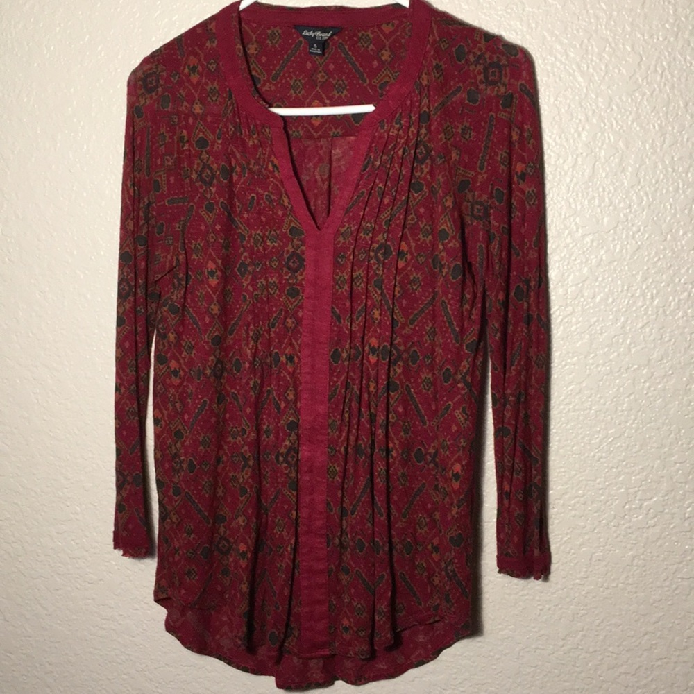 Lucky Brand Tribal Print Blouse